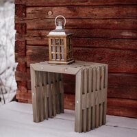 EcoFurn D-penkki 45 harmaa mänty öljytty